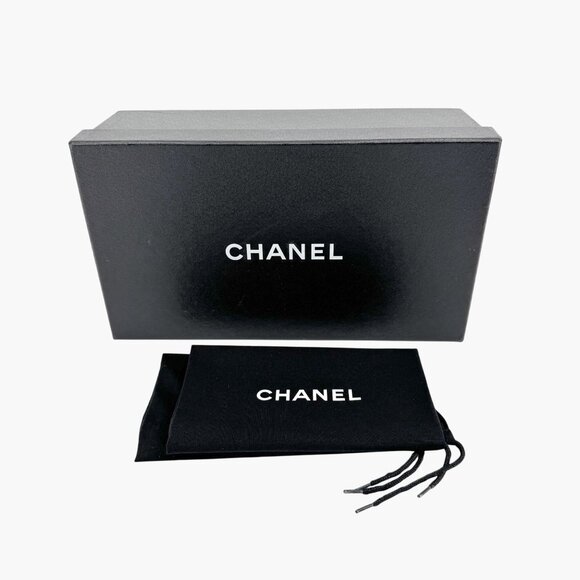 Chanel CC Cap Toe Ankle Booties Size 38.5 US 7.5-8 Black Beaded High Heel Boot - Picture 2 of 16